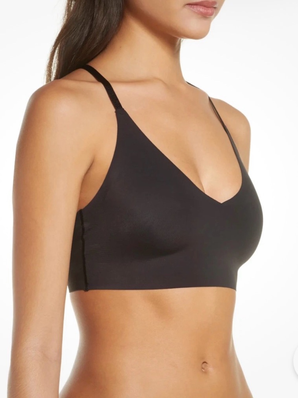 New True & Co. True Body Triangle Lace Racerback Bralette Sz L - Picture 8 of 8